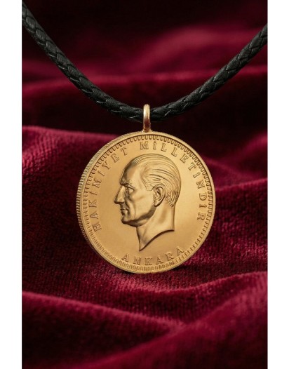 5'li Ata Altın İpli Kolye