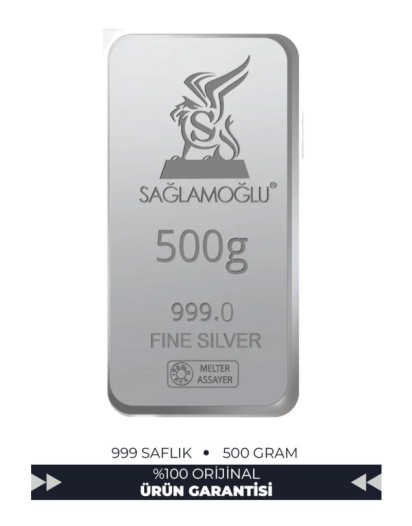 500 Gr Külçe Gümüş