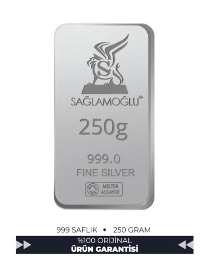 250 Gr Külçe Gümüş
