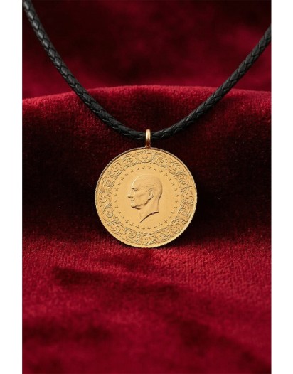 Çeyrek Altınlı İpli Kolye