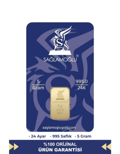 5 Gr 24 Ayar Külçe Altın
