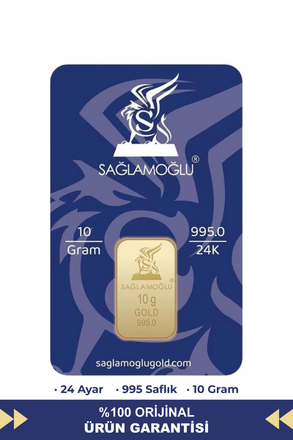 10 Gr 24 Ayar Külçe Altın